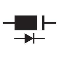 elektrisk diod ikon illustration design vektor