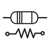 elektrisch Widerstand Symbol Illustration Design vektor