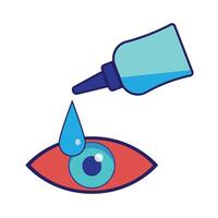 Auge Tropfen Symbol Illustration Design Vorlage vektor