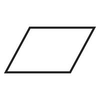 Parallelogramm Symbol Illustration Design Vorlage vektor