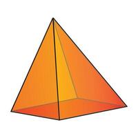 rektangulär pyramid ikon illustration design mall vektor