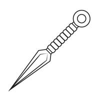 Kunai Symbol Illustration Design Vorlage vektor