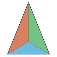 pyramid triangel ikon illustration design vektor