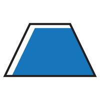 trapezoid ikon illustration design mall vektor