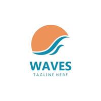 Wasser Welle Logo, Strand Wellen, Meer, Design vektor