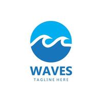 Wasser Welle Logo, Strand Wellen, Meer, Design vektor