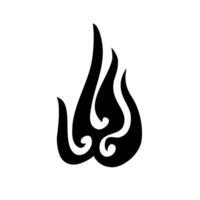 Flamme Abziehbild. Stammes- Feuer Symbol Design. Feuer Flamme Illustration. Stammes- Feuer Vinyl Aufkleber zum Transport. Verbrennung Element mit Kurven zum Fahrzeug. y2k gotisch Flamme Aufkleber. vektor