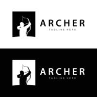 archer logotyp årgång design gammal inspiration archer verktyg pil mall varumärke vektor