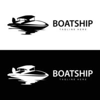 Geschwindigkeit Boot Schiff Logo schwarz Silhouette Design Jahrgang zum nautisch einfach Meer Schiff Reise Vorlage Illustration vektor