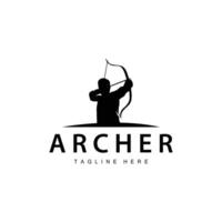 archer logotyp årgång design gammal inspiration archer verktyg pil mall varumärke vektor