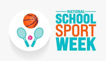 Juni ist National Schule Sport Woche Hintergrund Vorlage. Urlaub Konzept. verwenden zu Hintergrund, Banner, Plakat, Karte, und Poster Design Vorlage. vektor