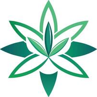 Cannabis zum medizinisch Logo. Marihuana Symbol. Gras und Hanf Symbol vektor