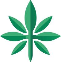 cannabis för medicinsk logotyp. marijuana ikon. ogräs och hampa symbol vektor