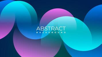 Farbe Gradient Hintergrund im Blau und Rosa mit Kreis Formen. abstrakt geometrisch Design vektor