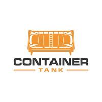 Container Panzer Illustration Logo vektor