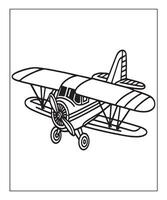 Flugzeug Illustration Färbung Seite zum Kinder vektor