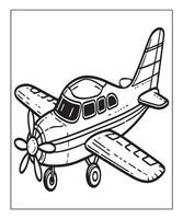 Flugzeug Illustration Färbung Seite zum Kinder vektor