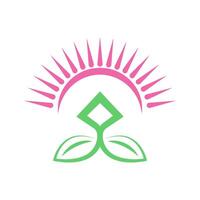 Beste Yoga Symbol Logo Design vektor