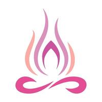 Beste Yoga Symbol Logo Design vektor