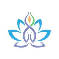 Beste Yoga Symbol Logo Design vektor