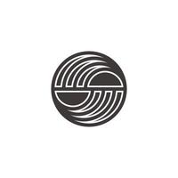 Kurven runder geometrischer Design-Logo-Vektor vektor