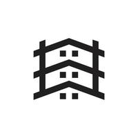 Wohnung zu Hause geometrischer Symbol-Logo-Vektor vektor