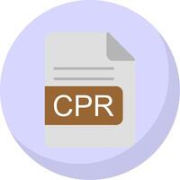 cpr Datei Format eben Blase Symbol vektor