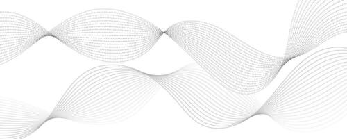 abstrakt modern Hintergrund mit grau wellig Linien und Partikel. eps10 vektor
