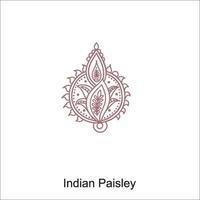 Paisley nahtlos asiatisch schwarz und Weiß Paisley Design vektor