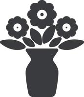 blomma vas ikon illustration vektor
