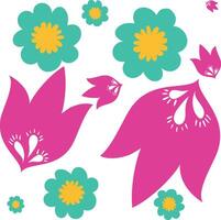 bunt Blume Muster isoliert Symbol Illustration vektor