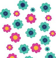 bunt Blume Muster isoliert Symbol Illustration vektor