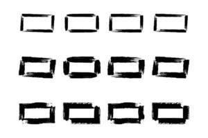rektangel form djärv linje grunge form borsta stroke piktogram symbol visuell illustration uppsättning vektor