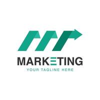 Brief m Handel Marketing Logo Design . mit Initiale m wie Diagramm Diagramm Grafik, finanziell, Investition, Unternehmen Logo vektor