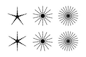 abstrakt funkeln gestalten Symbol Zeichen Piktogramm Symbol visuell Illustration einstellen vektor