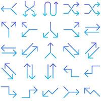 Pfeil 19 Linie Gradient Symbol Piktogramm Symbol visuell Illustration vektor