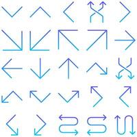 Pfeil 19 Linie Gradient Symbol Piktogramm Symbol visuell Illustration vektor