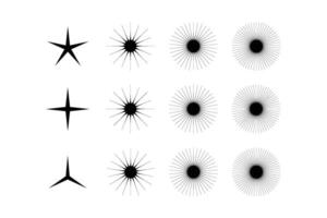 abstrakt funkeln gestalten Symbol Zeichen Piktogramm Symbol visuell Illustration einstellen vektor