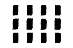 vertikal rektangel form glyf grunge form borsta stroke piktogram symbol visuell illustration uppsättning vektor