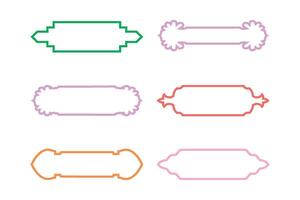 islamic märka och namn ram tunn linje silhuetter design piktogram symbol visuell illustration färgstarka vektor