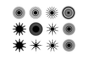 abstrakt funkeln gestalten Symbol Zeichen Piktogramm Symbol visuell Illustration einstellen vektor