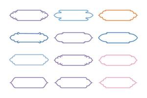 islamic märka och namn ram djärv linje översikt linjär silhuetter design piktogram symbol visuell illustration färgstarka vektor