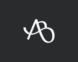 kreativ första ab modern logotyp design logotyp vektor
