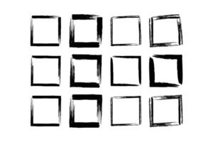 Platz gestalten Fett gedruckt Linie Grunge gestalten Bürste Schlaganfall Piktogramm Symbol visuell Illustration einstellen vektor