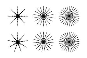 abstrakt funkeln gestalten Symbol Zeichen Piktogramm Symbol visuell Illustration einstellen vektor