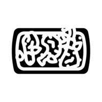 Tandoori Hähnchen indisch Küche Glyphe Symbol Illustration vektor