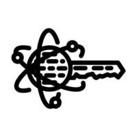 Verschlüsselung Quantum Technologie Linie Symbol Illustration vektor