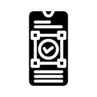 Handy, Mobiltelefon zuerst Indizierung SEO Glyphe Symbol Illustration vektor