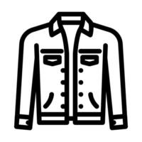 Denim Jacke Strassenmode Stoff Mode Linie Symbol Illustration vektor