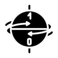 Überlagerung Zustand Quantum Technologie Glyphe Symbol Illustration vektor